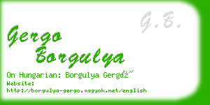 gergo borgulya business card